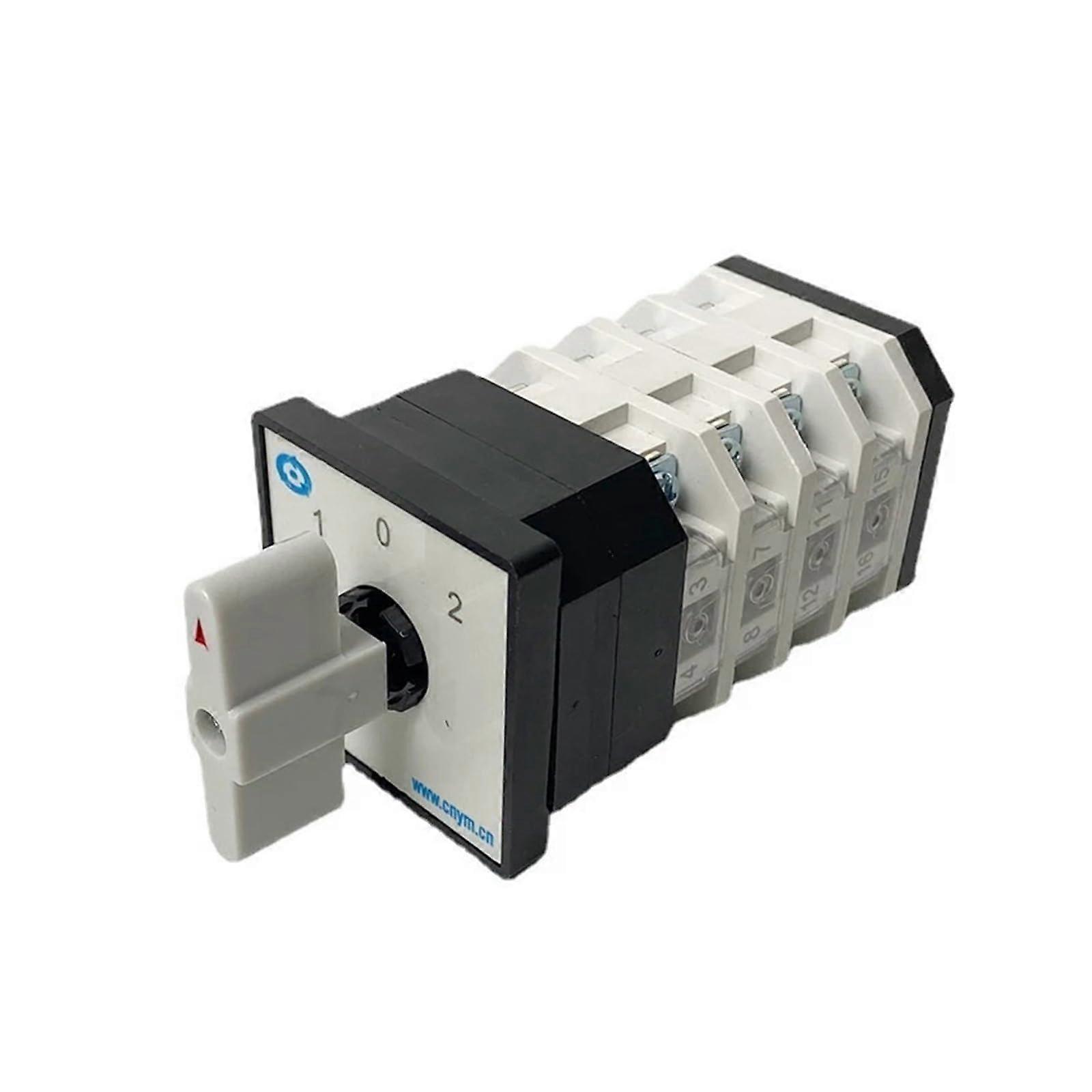 16position cam switch LW1216/4, three positions, OnOffOn, DIY rotary switch, dual power, 5.5 kW motor control, two loads