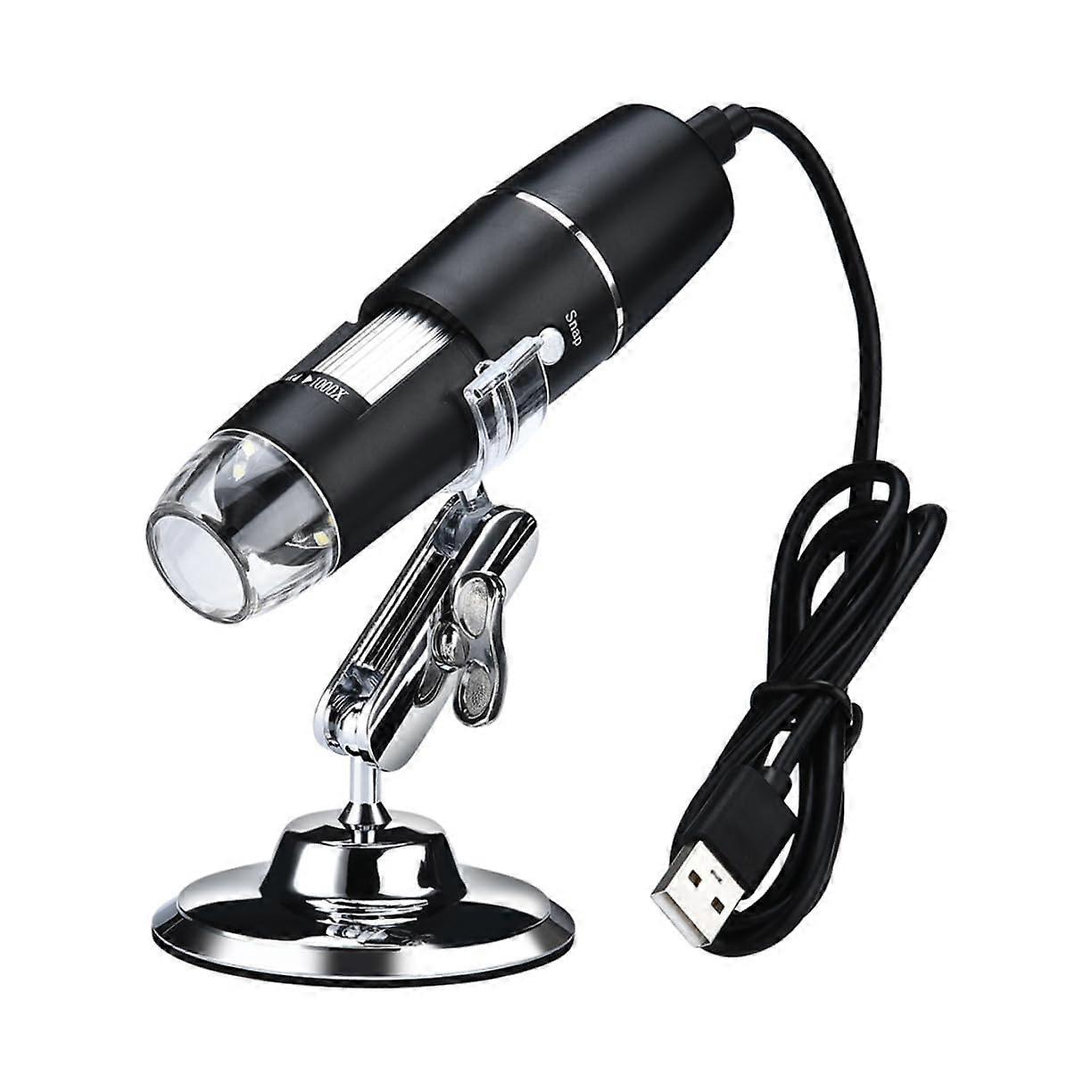 Purpose 1000x Digital Microscope Handheld Magnifying Glass with LED Light - Black for Industrial Lab Use