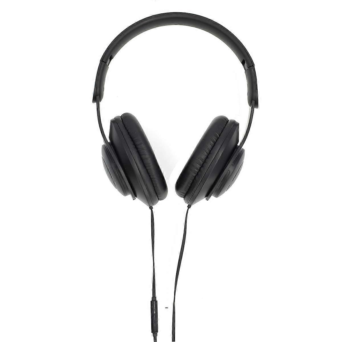 USB-C Wired Foldable Swivel Headset with Microphone and Remote Control, Black