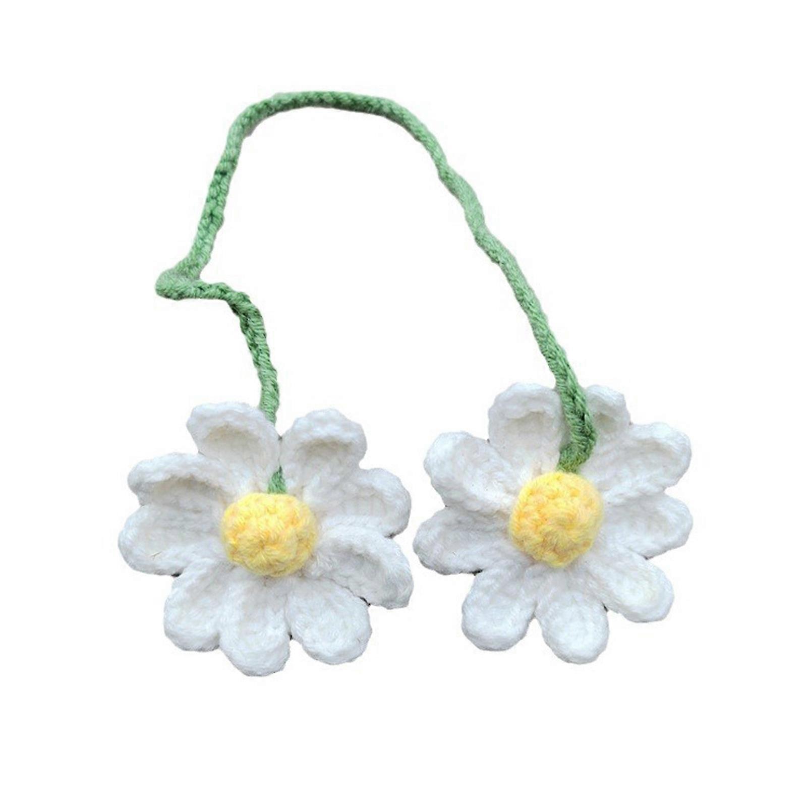 Elegant Nature Inspired Crochet Hanging Planter Suitable For Car Mirror & Small Space Decoration Rear View Mirror Charm