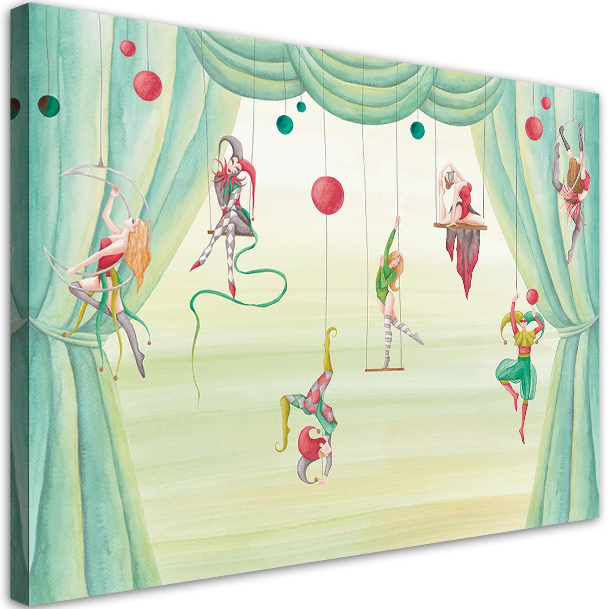 Fotobehang, Circus acrobaten - 100x70