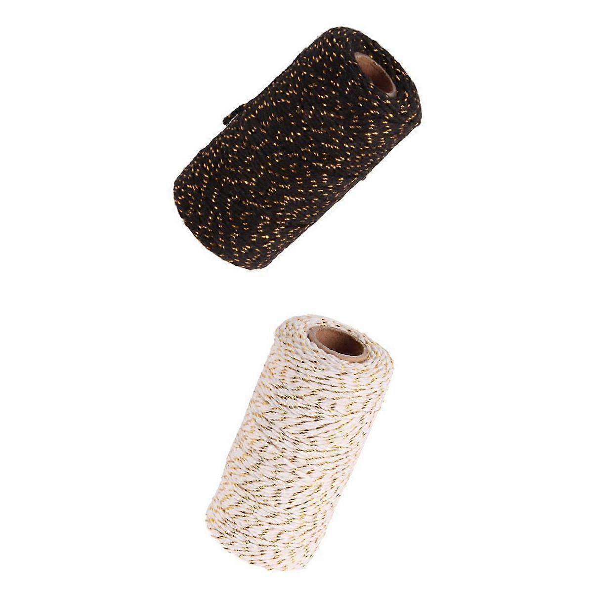 2x DIY Jute Cord, Craft Cord, Twine, Parcel Cord, Decorative Cord, White And