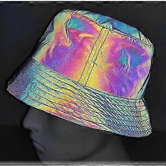 Chapéu fluorescente Arco-íris Bacia Reflexiva Caps Men Night Halloween Cap