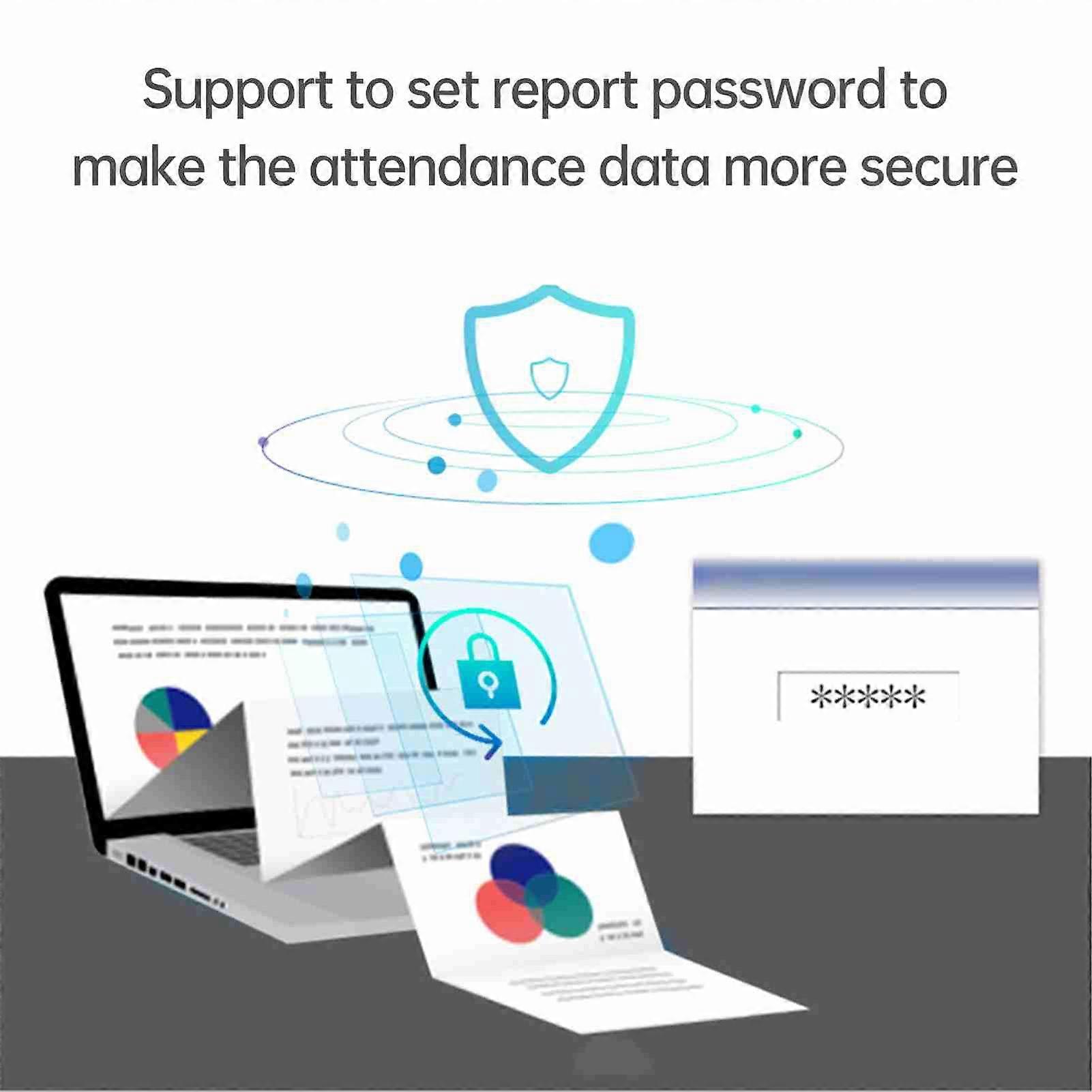 Attendance Machine High Resolution 2.8in TFT Screen Large Storage Capacity Time Clock for School Office