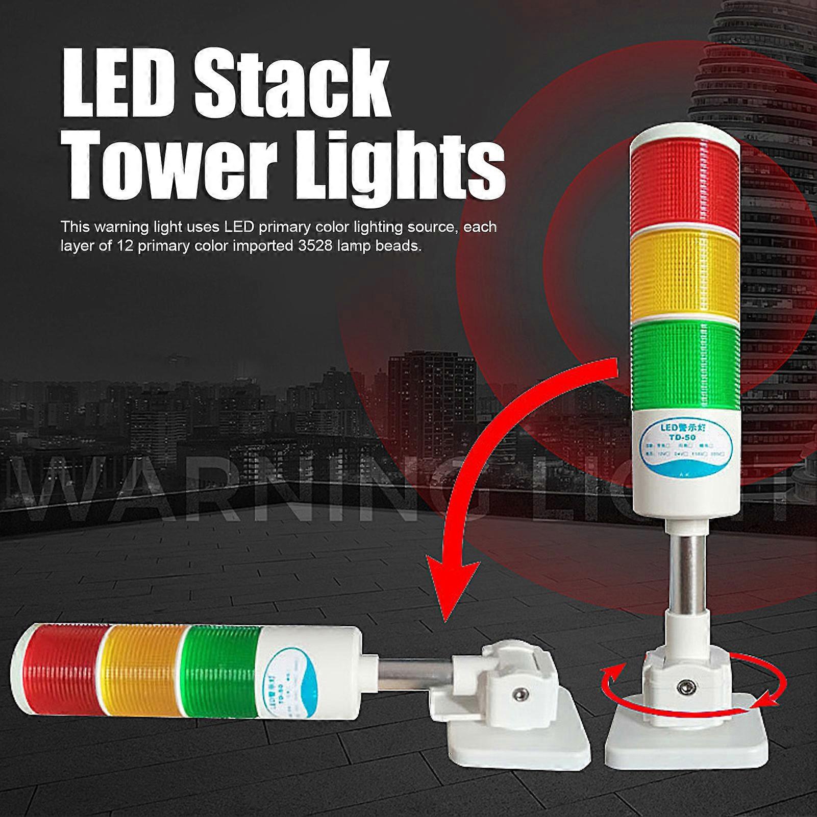 LED Stack Tower Lights Industrial Multilayer LED Signal Tower Stack Warn Alarm Caution Lamp
