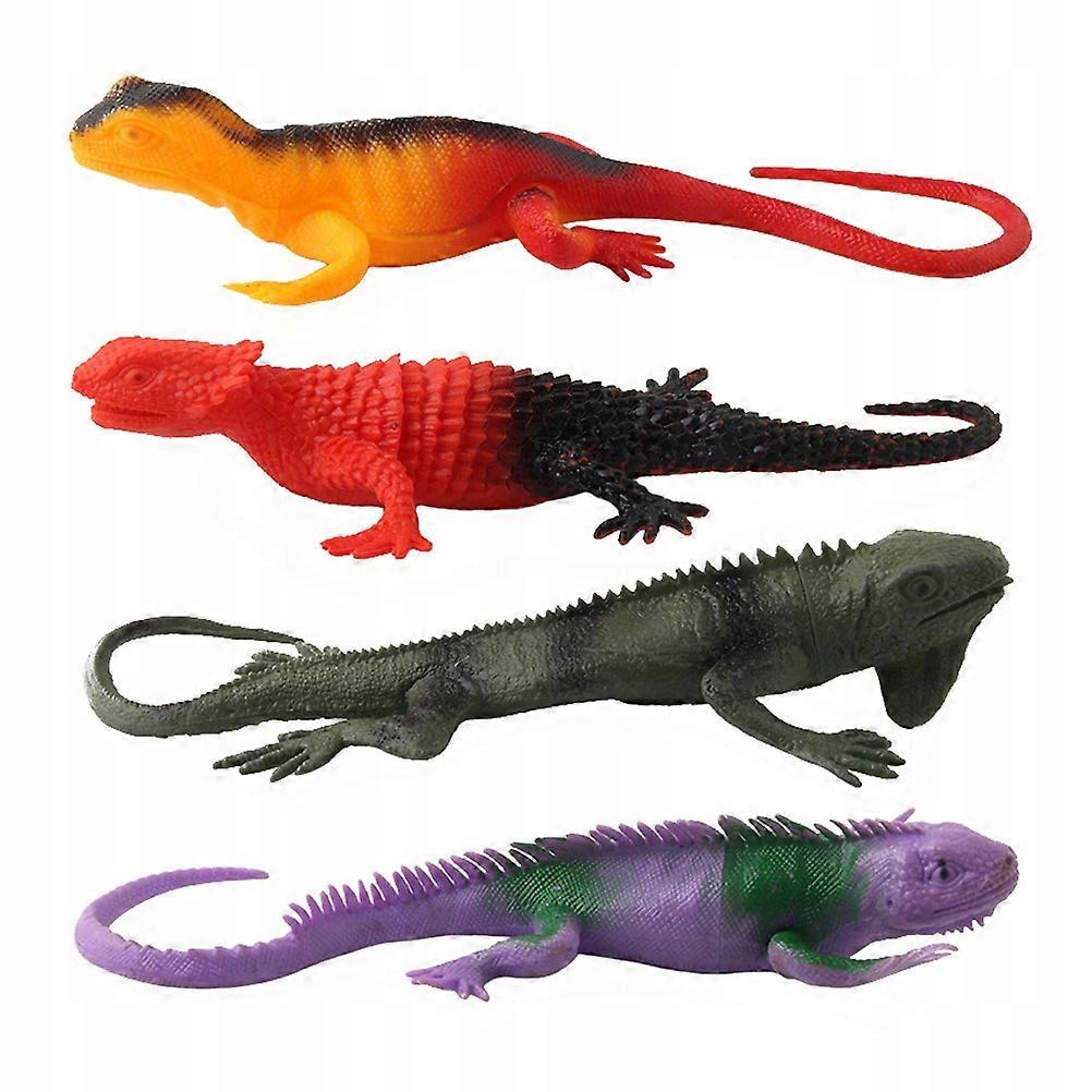 Chameleon Model Models Toys Moving Lizard 4 Pcs