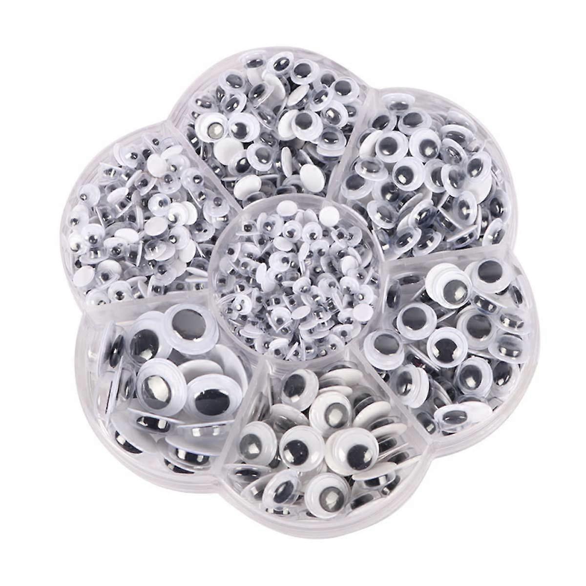 Self-Adhesive Googly Eye Stickers for DIY Doll Crafts - Decorative Crafting Accessories in Various Sizes and Colors