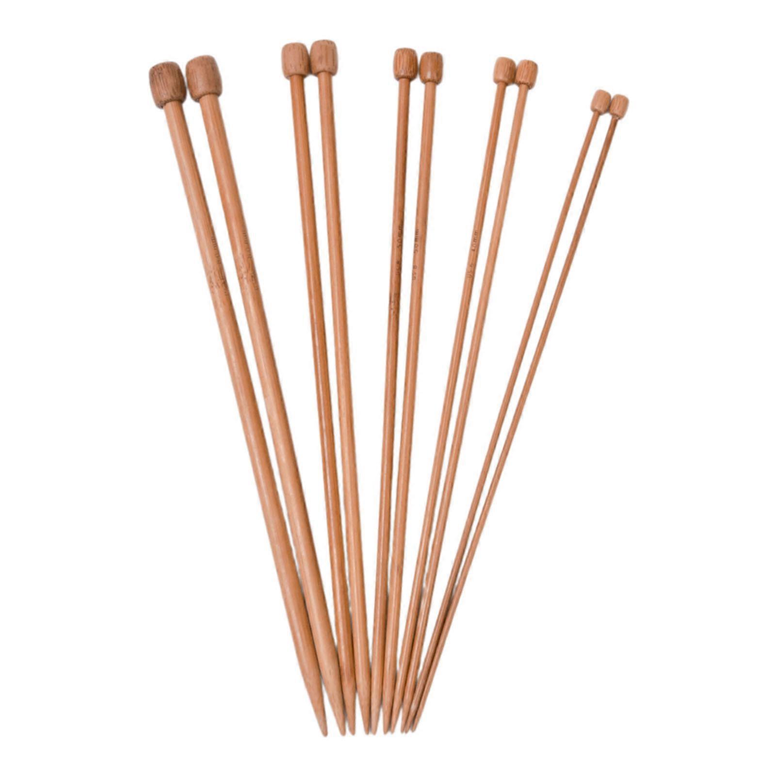 3/4/5/6/8mm Knitting Needle Crochet Hooks Bamboo Knitting Needle Set Single-Pointed Knitting Needle Knitting Accessories