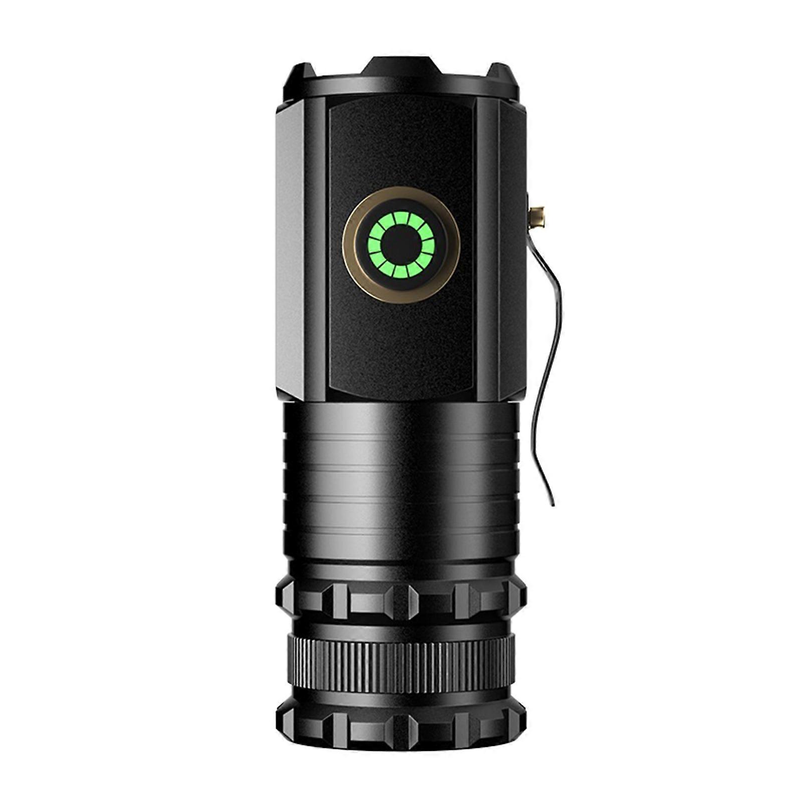 Mini LED Rechargeable EDCFlashlight, 2000 Lumens Bright Pocket Torch, IP65 Waterproof Multifunction Flashlight