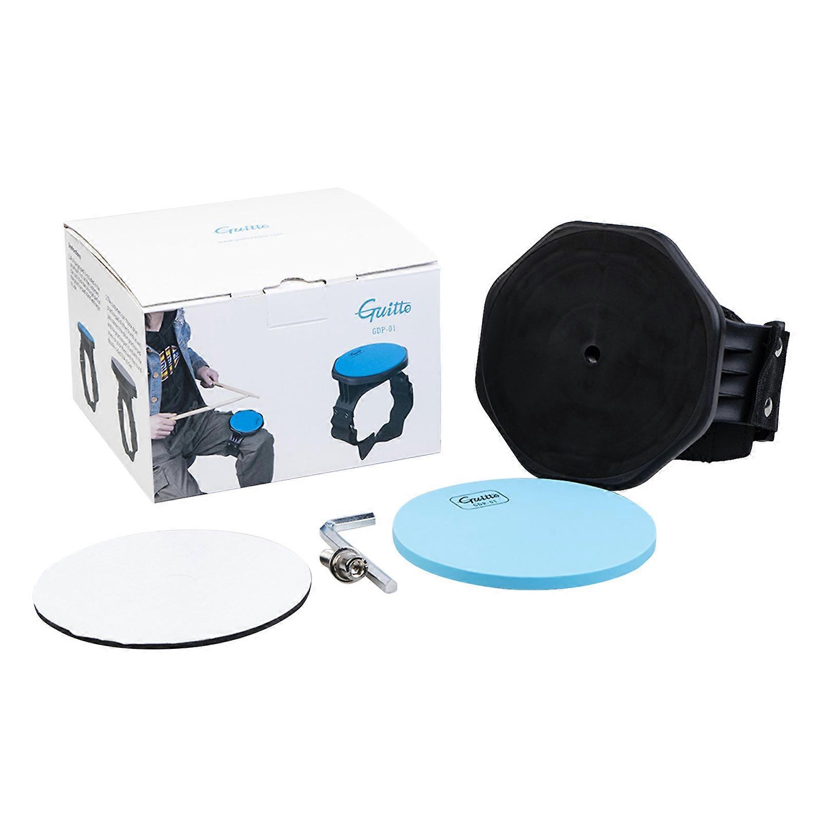 Leg Practice Dumb Drum with Strap Portable Drum Practice Pad Percussion Instruments Strap- Leg Drum Pad for Kids Adults