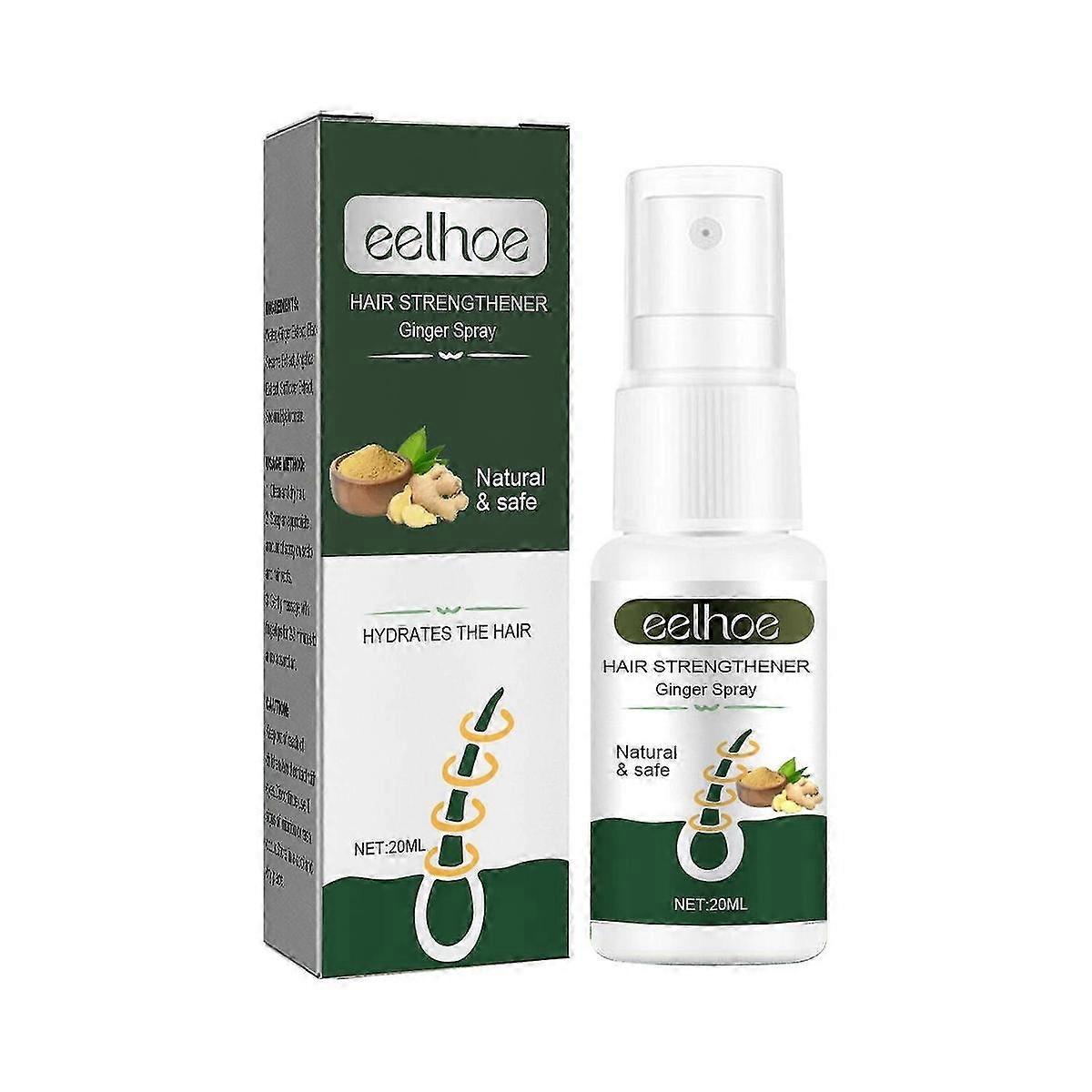 EELHOE Ginger Thickening Hair Spray odżywia mieszki włosowe, zapobiega wypadaniu i łamliwości włosów,