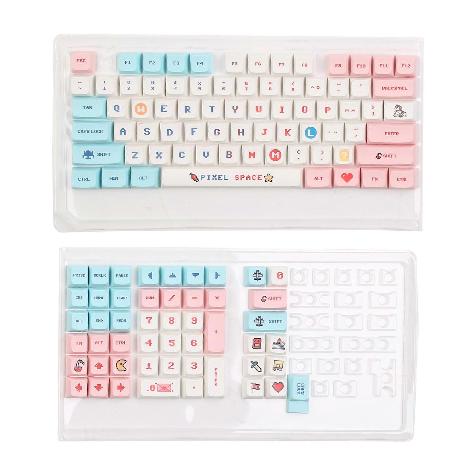 DIY Mechanical Keyboard Keycaps Custom XDA Profile 126 Keys Dye Sub for Key Caps Compatible Cherry MX Switch GK61 64 68  Bee milk Japanese