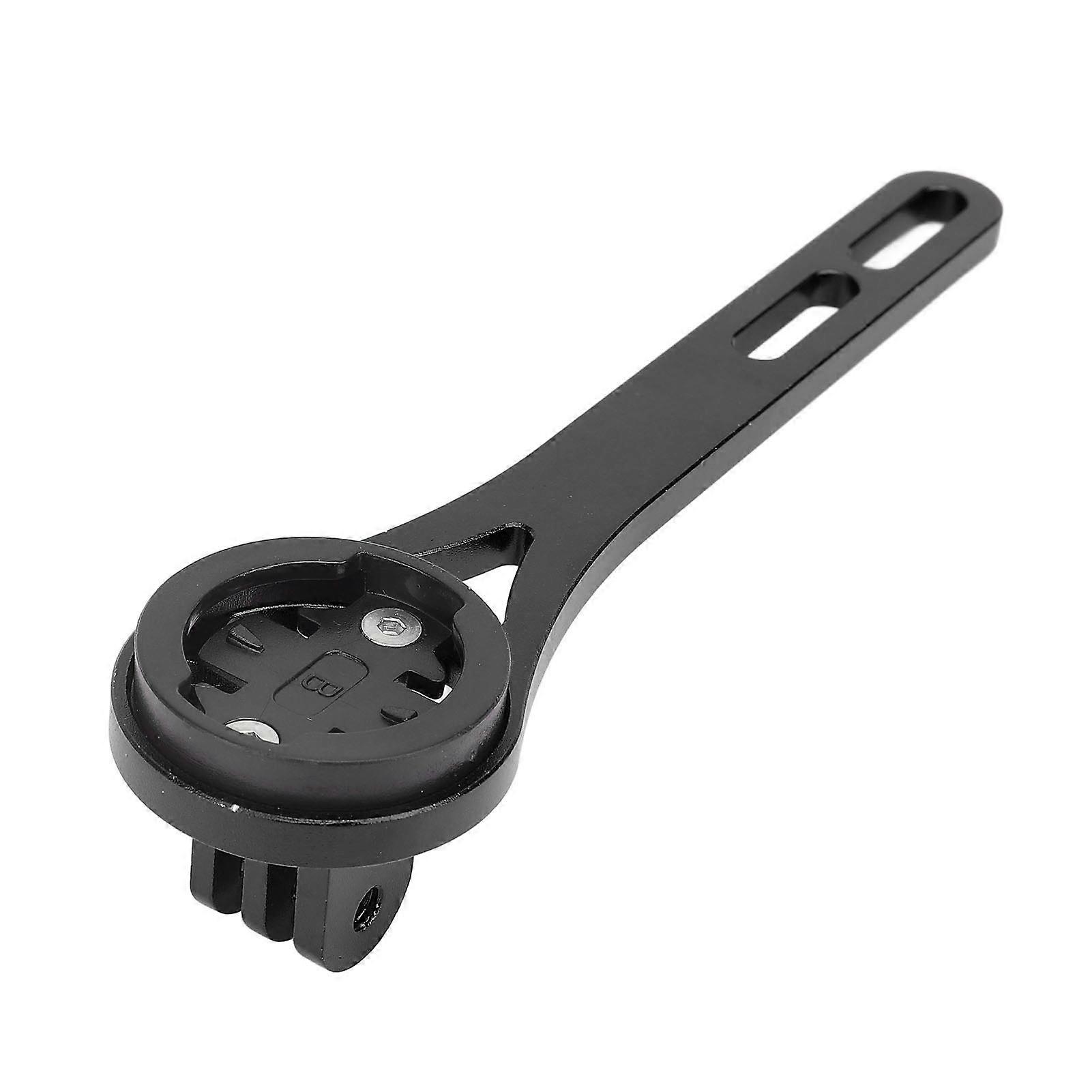 Cycling Computer Mount Aluminum Alloy Extended Riding Computer Mount Bracket Set for Bryton Black 