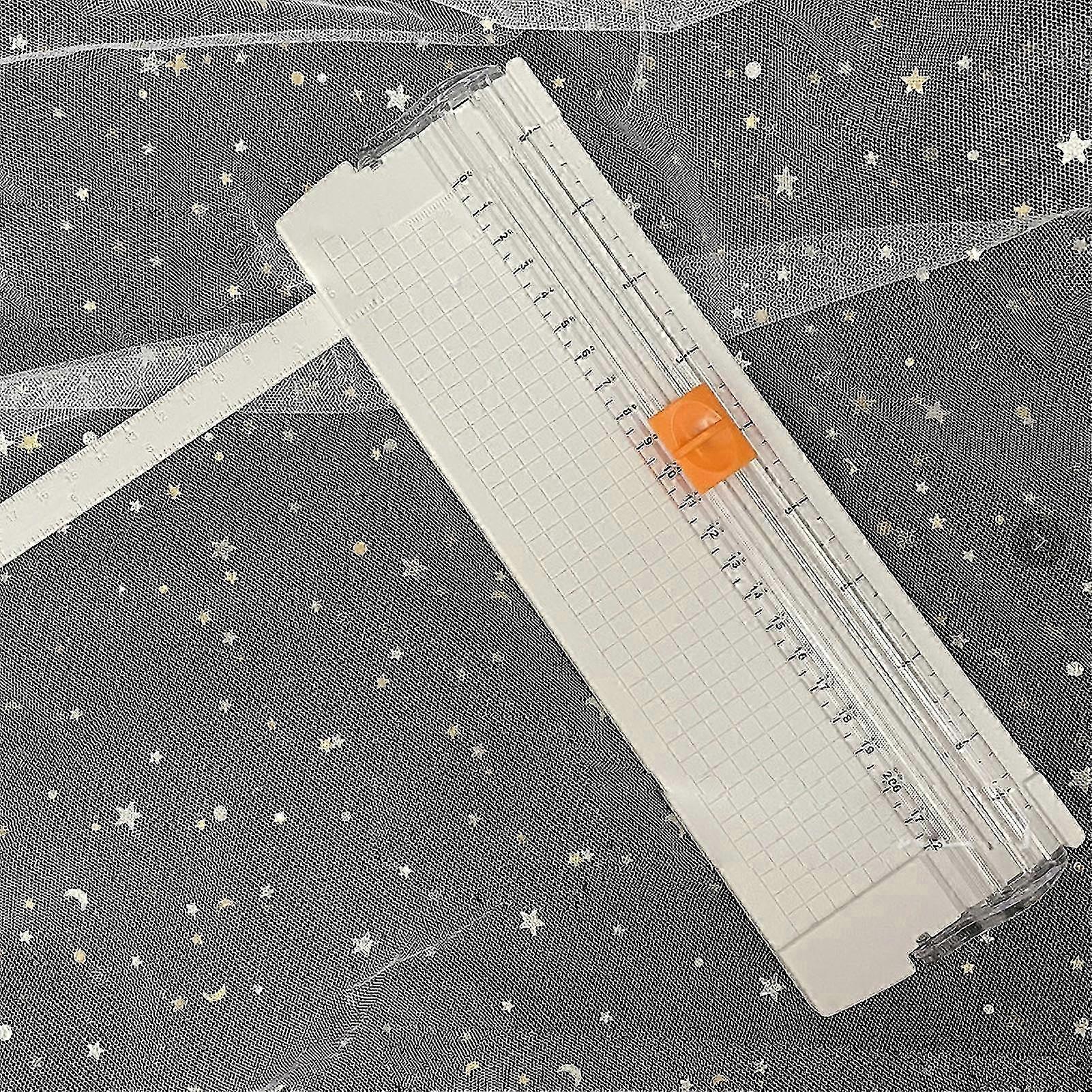 Portable Mini Folding Paper Cutter with Carbon Steel Blade and Clear Scale