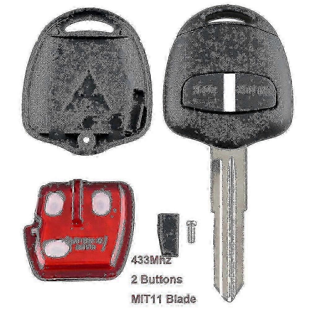2 Buttons Car Remote Key Case Keyless Key Fob With Id46 And Battery For Mitsubishi Triton Pajero Outlander Asx Lancer Mit8 Lama