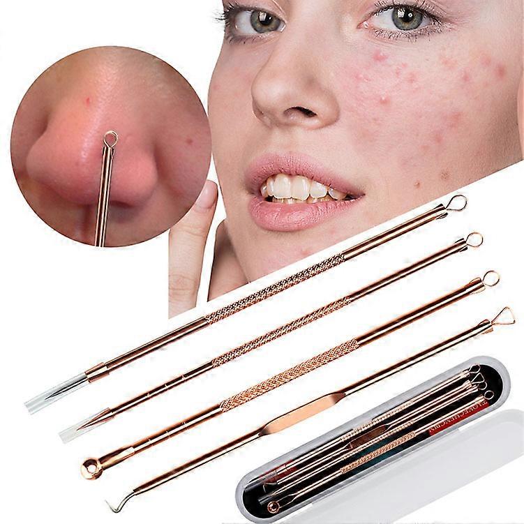 4Pcs Blackhead Remover Pimple Comedone Extractor Tool Acne Kit