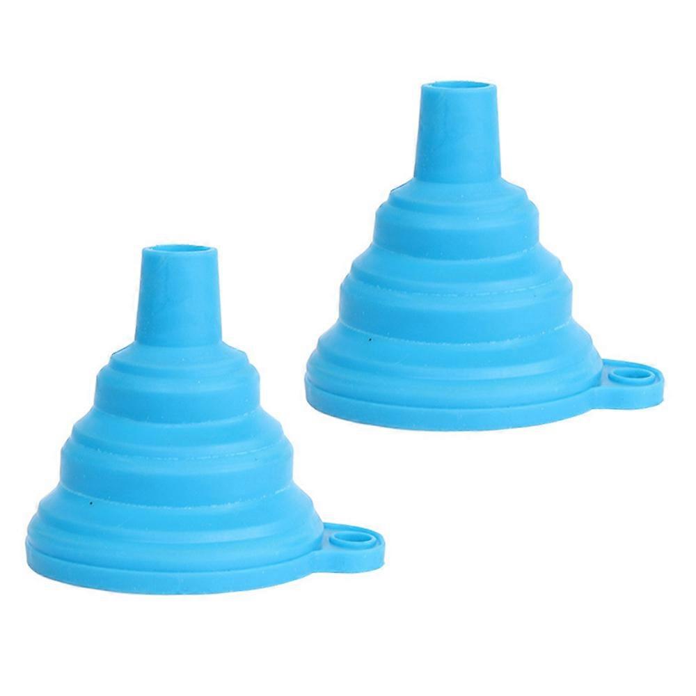 Silicone Retractable And Foldable New Packing Tool For Funnel Backer-Blue