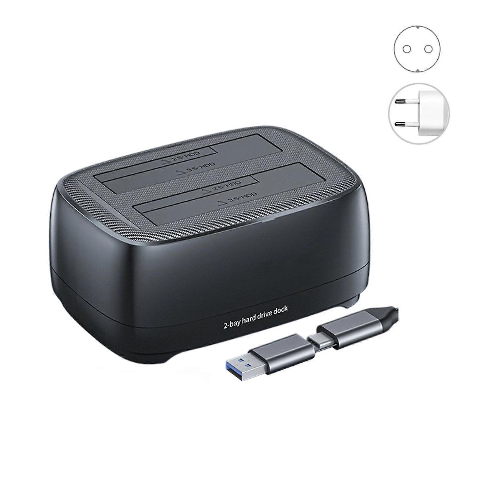 2.5in/3.5Inch HDD Ssds Docking Station Double Bay Offlines Cloning Speed Data Transfer Auto Sleep Charging Protections Multicolor