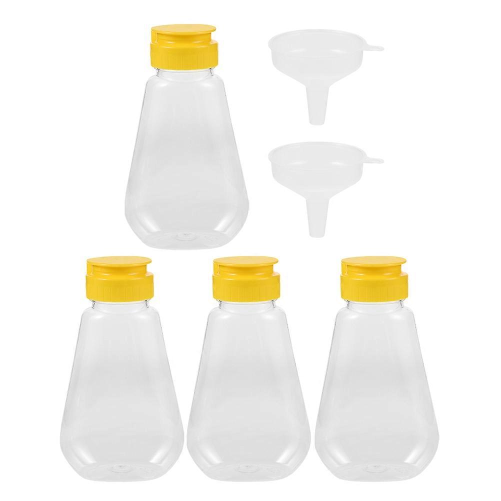 Empty Honey Bottle Set for Condiment Storage Includes Funnels 1Set