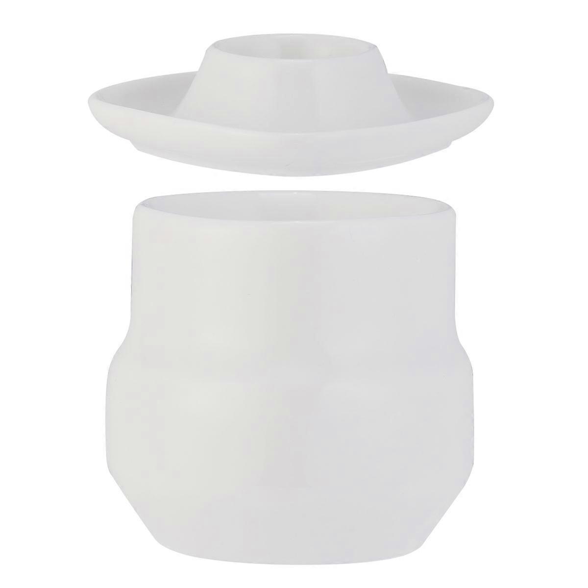 Porcelain Egg Cup Ceramic Egg Tray White Restaurant Use Safe Egg Storage 2Pcs