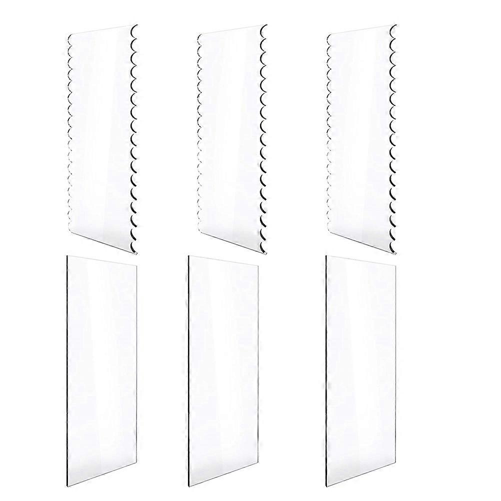 Acrylic Cake Scrapers and Cutters for Baking 6PCS Home Use Kitchen Supplies