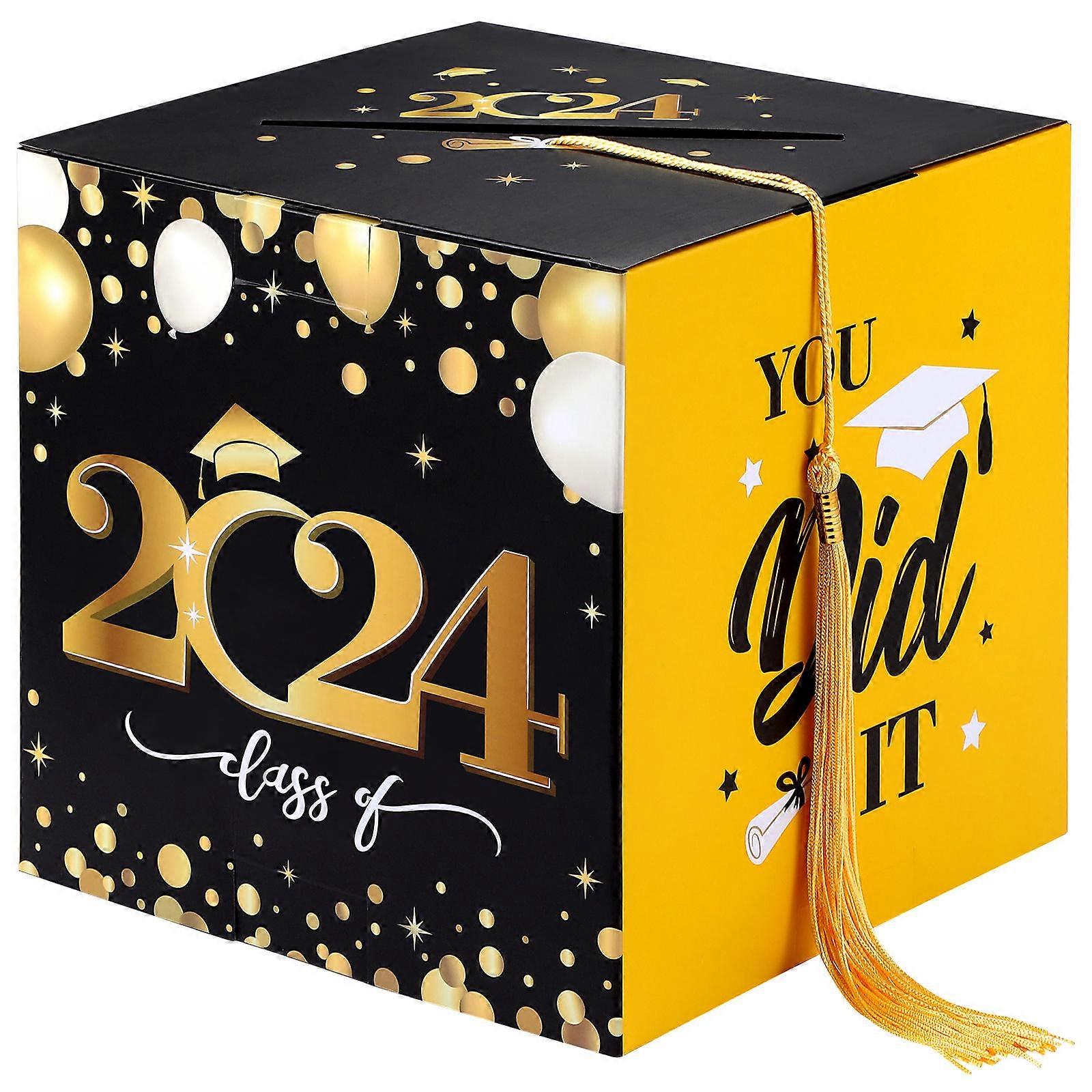 Cute Graduation Card Box Graduation Ceremonies Simple Design Bright Colors Collect Envelopes 1Set