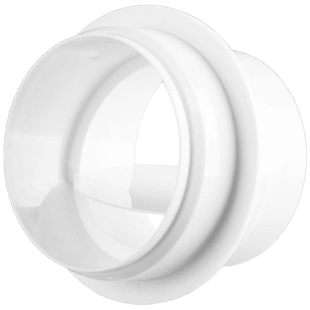 Backflow Valve Duct Connector Flange For Ventilation White 12.3x12.3x8cm Ensure Unidirectional Airflow 1Pcs