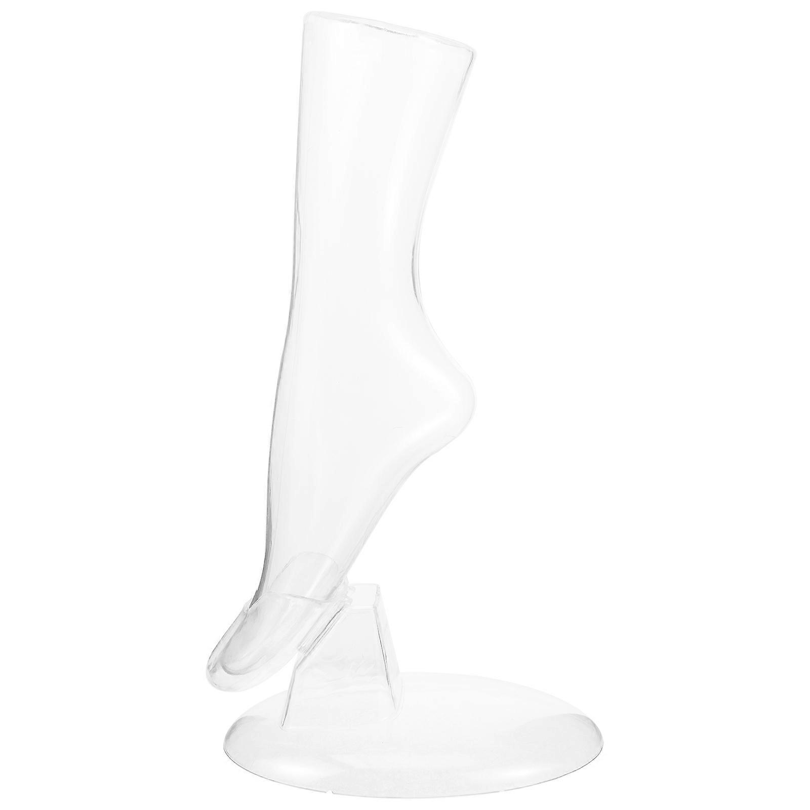 Stockings Display Model Foot Shaped Sock Stand Reusable Sock Display Stand Plastic Shopping Malls 1Set