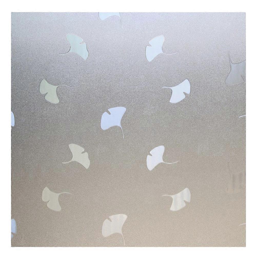 Electrostatic Window Film PVC Material Ginkgo Leaves UV Protection 45x100cm 1Set