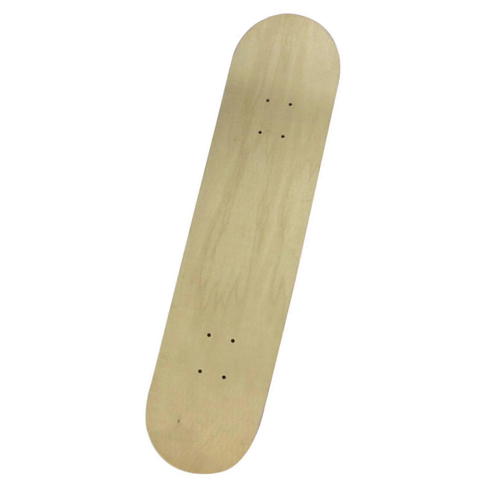 DIY Empty Skateboard Deck for Unfinished Beginners Wooden Skate Deck DIY Empty Graffiti Skateboard for Cruises Skating 80cmx20cm Wood