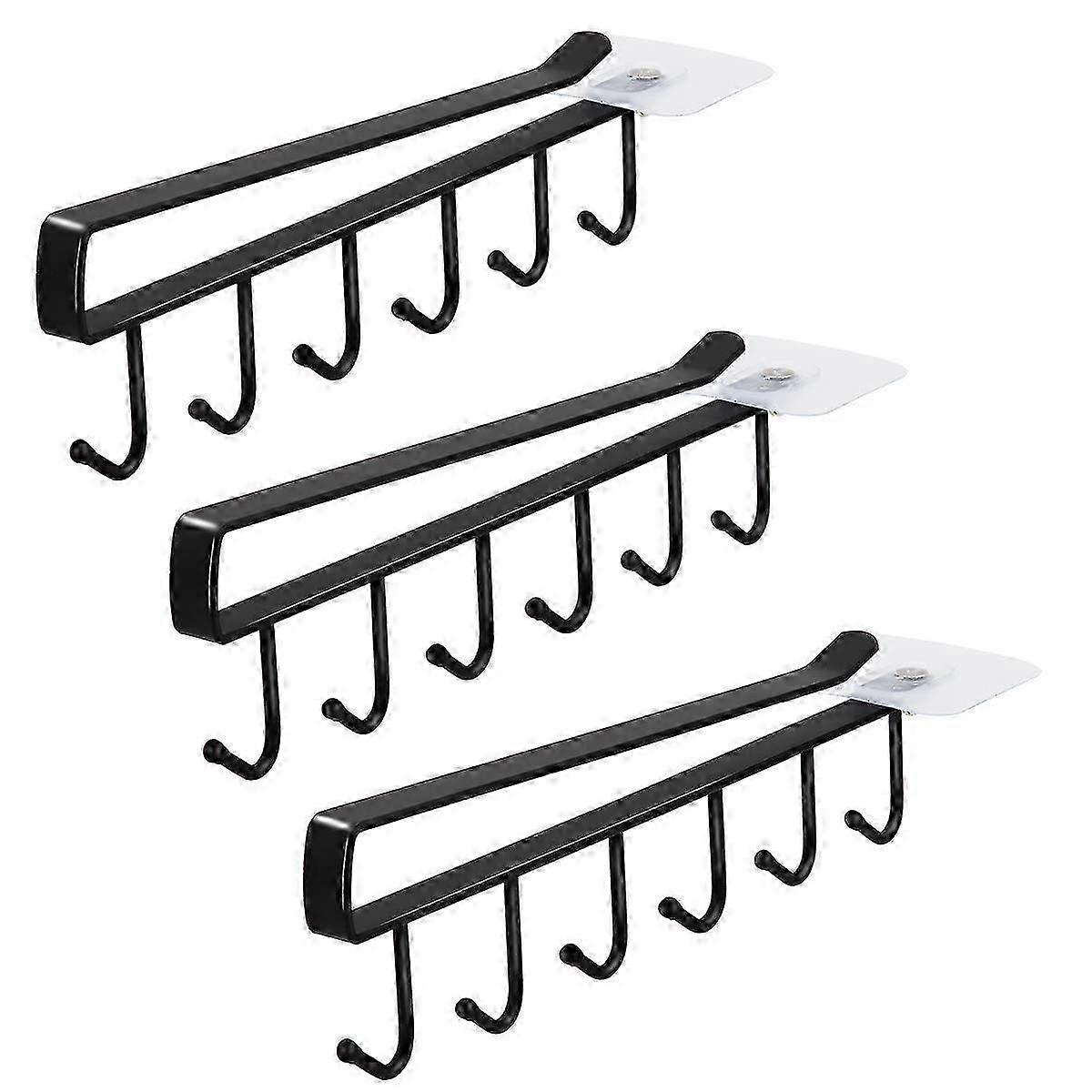 3 Pack Flat Bottom Mug Organizers for Under Cabinet Storage