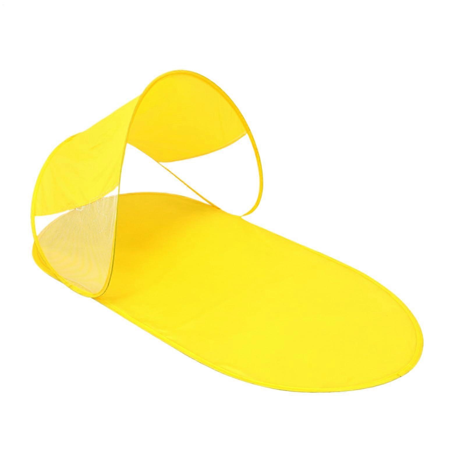 Beach Tent Easy Setup, Foldable Sunshade for Outdoor Activities  Windproof Yellow