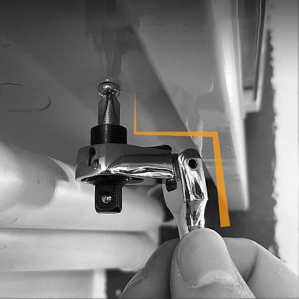 Compact 2in1 mini ratchet wrench with 180degree flexibility and thumboperated reverse switch for easy handling (A)