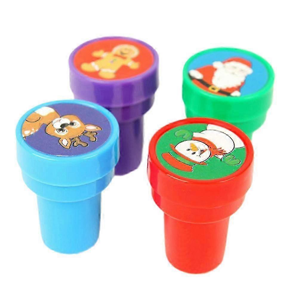 4 stk Barn Selvblekk Snøfnugg Stempler Feriegave til barn