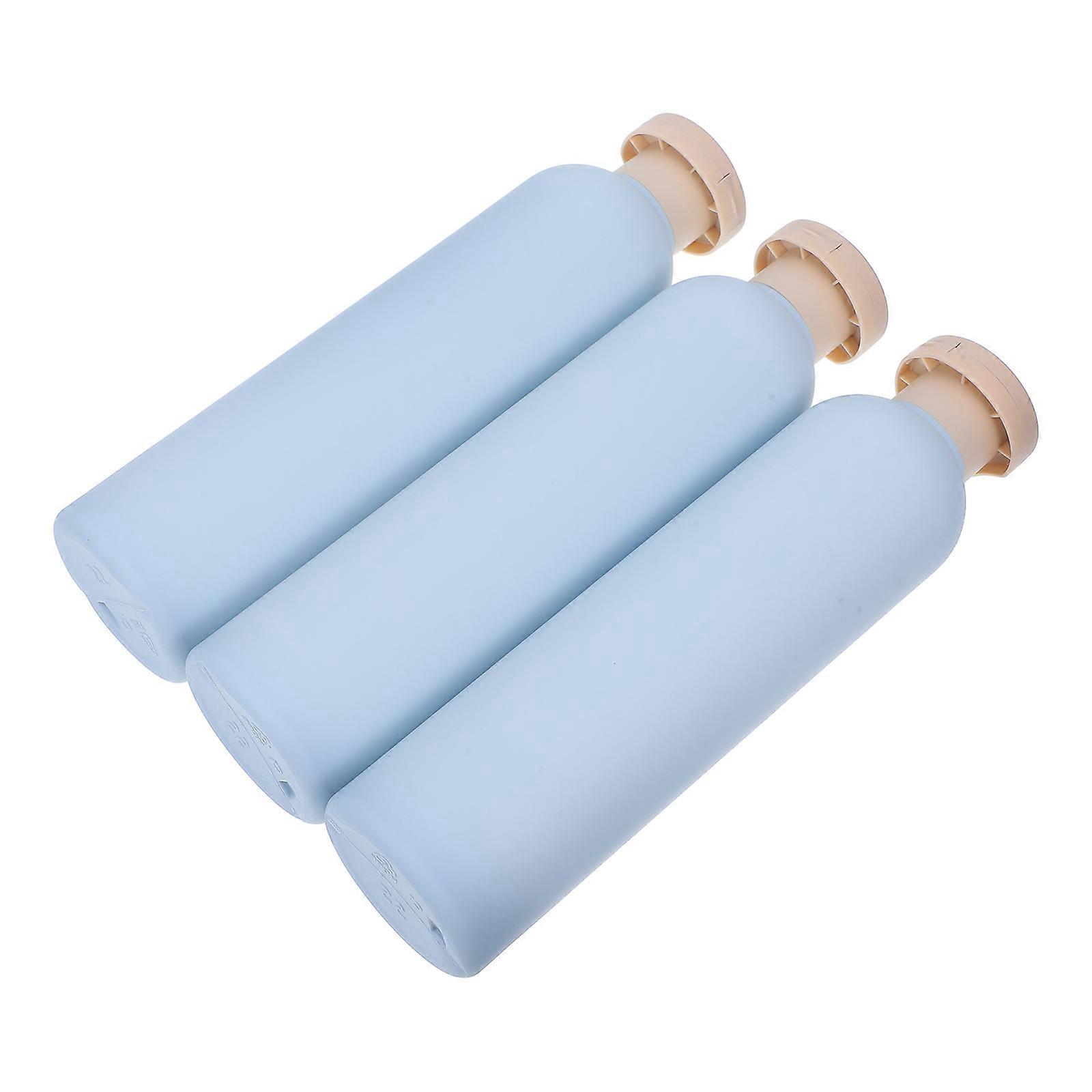 3pcs Flip Cap Dispenser Bottles for Liquids – Empty Shampoo, Lotion, Shower Gel & Conditioner Storage Squeeze Bottles for Organization