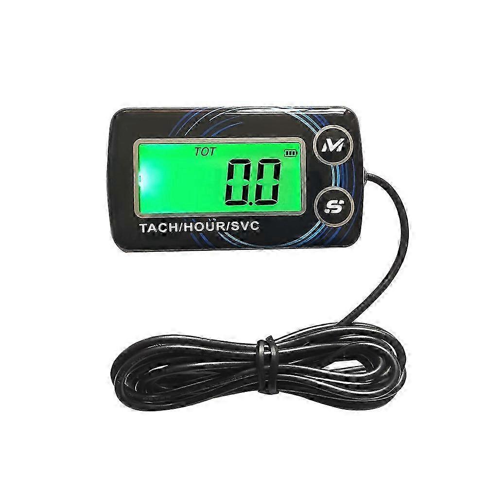 LCD Portable Hour Meter Tachometer Timer for Chainsaws, Motorcycles, Boats, and ATVs