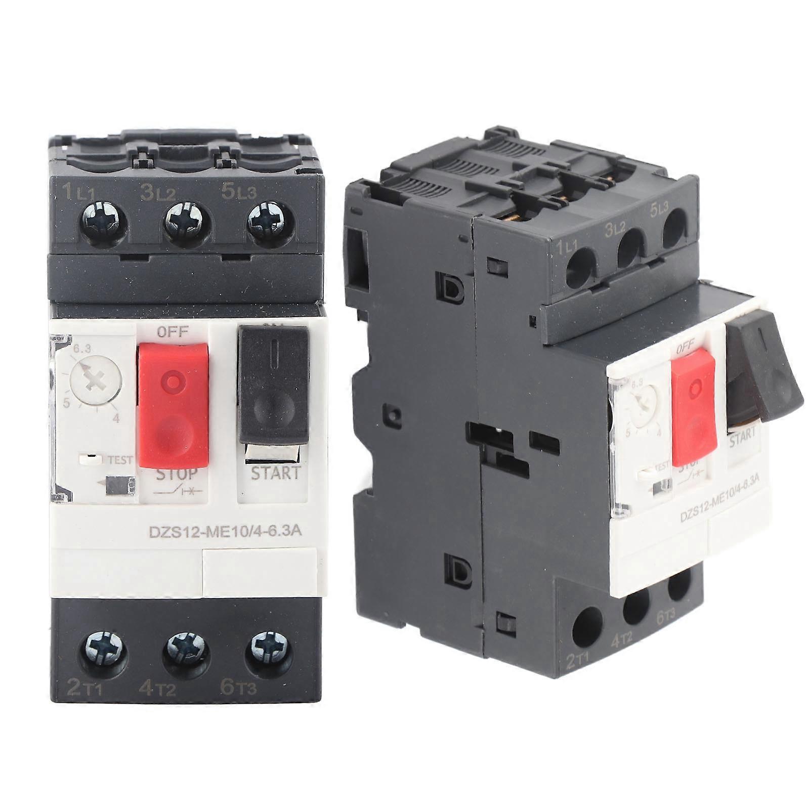 Motor Circuit Breaker Overload Short Circuit Protection 35mm Guide Rail Mounting Motor Protection Switch AC690V GV2 ME10C 4 6.3A 