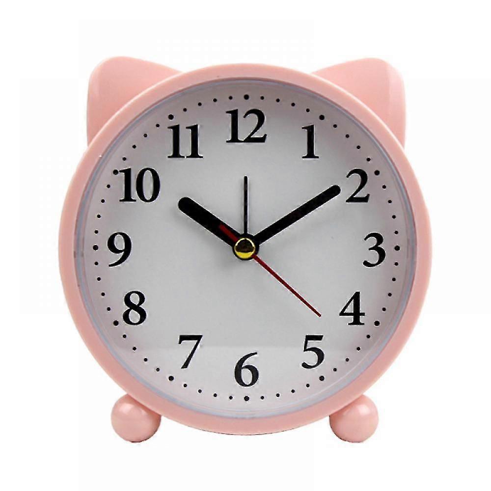 寝室用SAYTAY目覚まし時計、漫画の目覚まし時計、豚の目覚まし時計、常夜灯、学生の子供の家の装飾デスクトップ時計(パットなしのピンク)