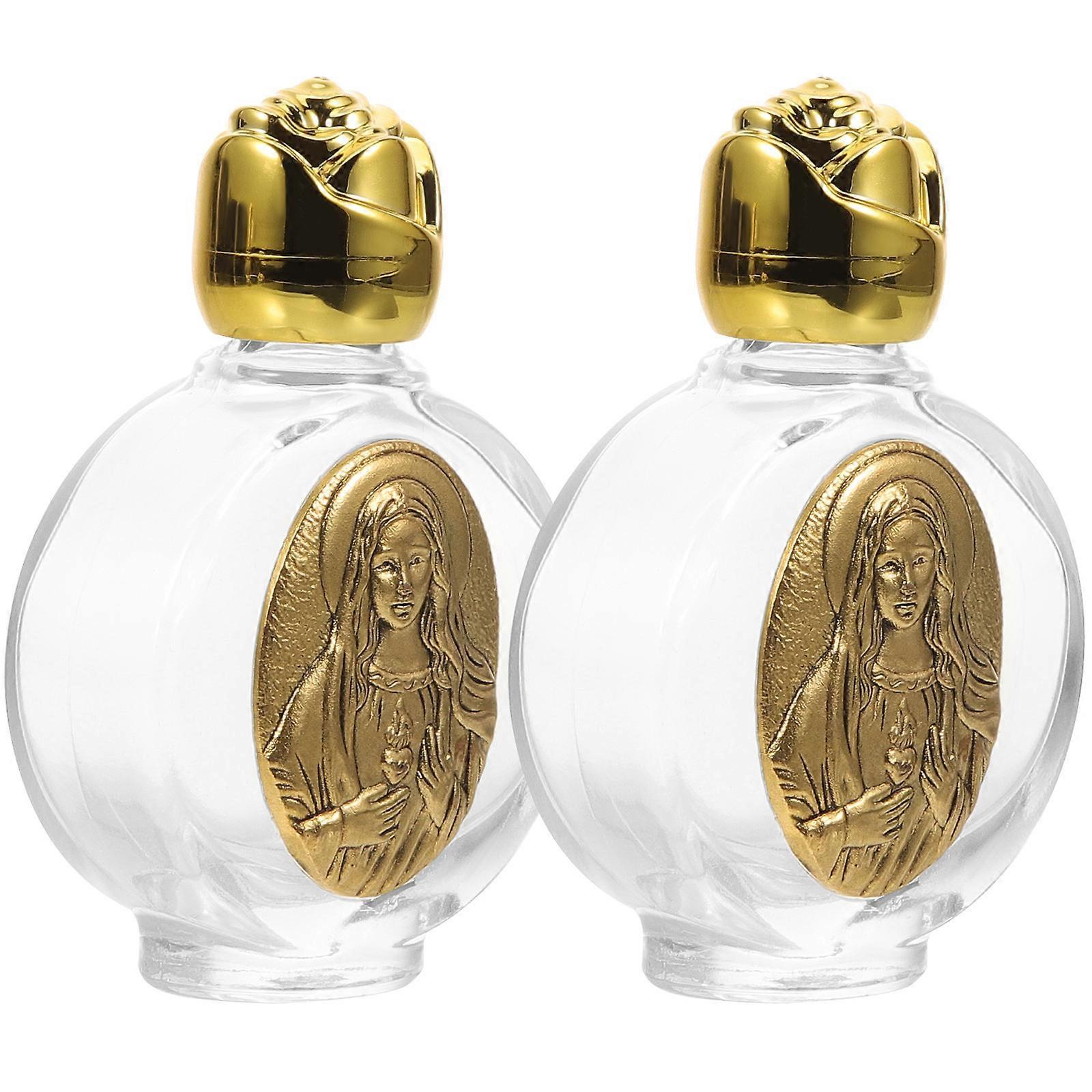 Glas Vigvattenflaska Eterisk Oljeflaska Resevänlig Parfymflaska Förseglad 2st