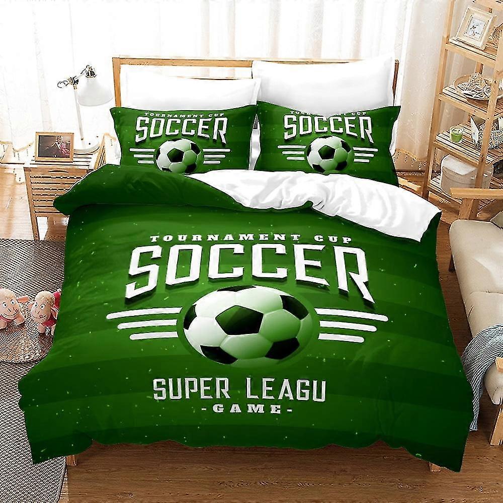 Soccer Ball Comforter Sets for Queen Size Bed - Boys Quilt Bedspread Bedding Set