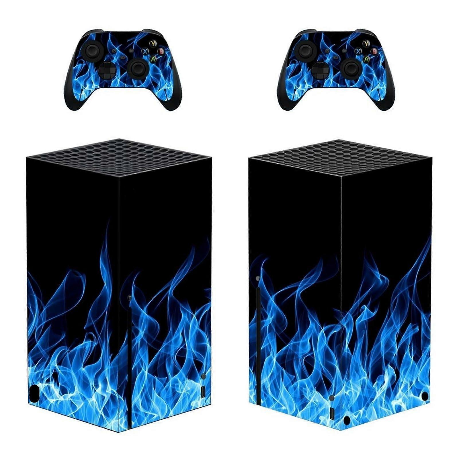 Vinyl Skin Decal Cover for Xbox Series X Console with Two Free Wireless Controller Stickers, Bubble-Free Design