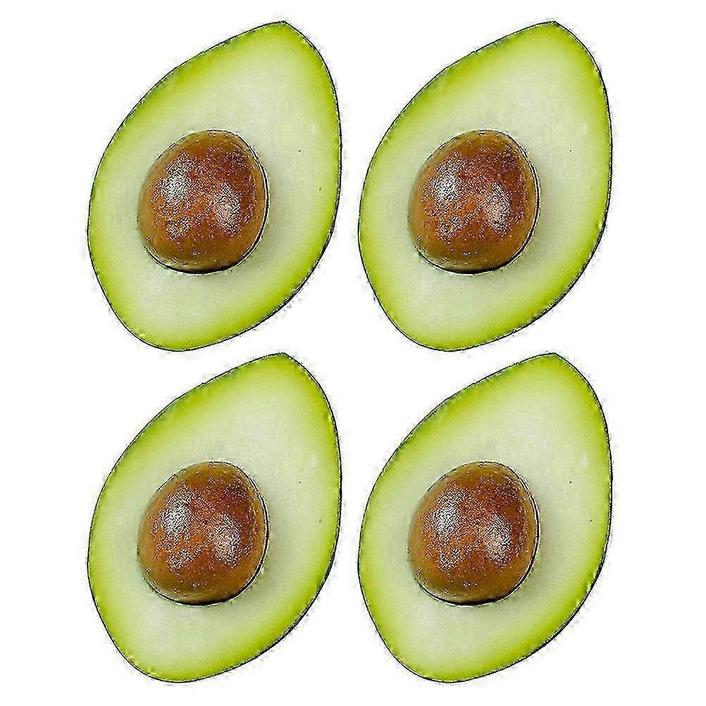4pcs Artificial Fruit Half Avocado Photography Props Models