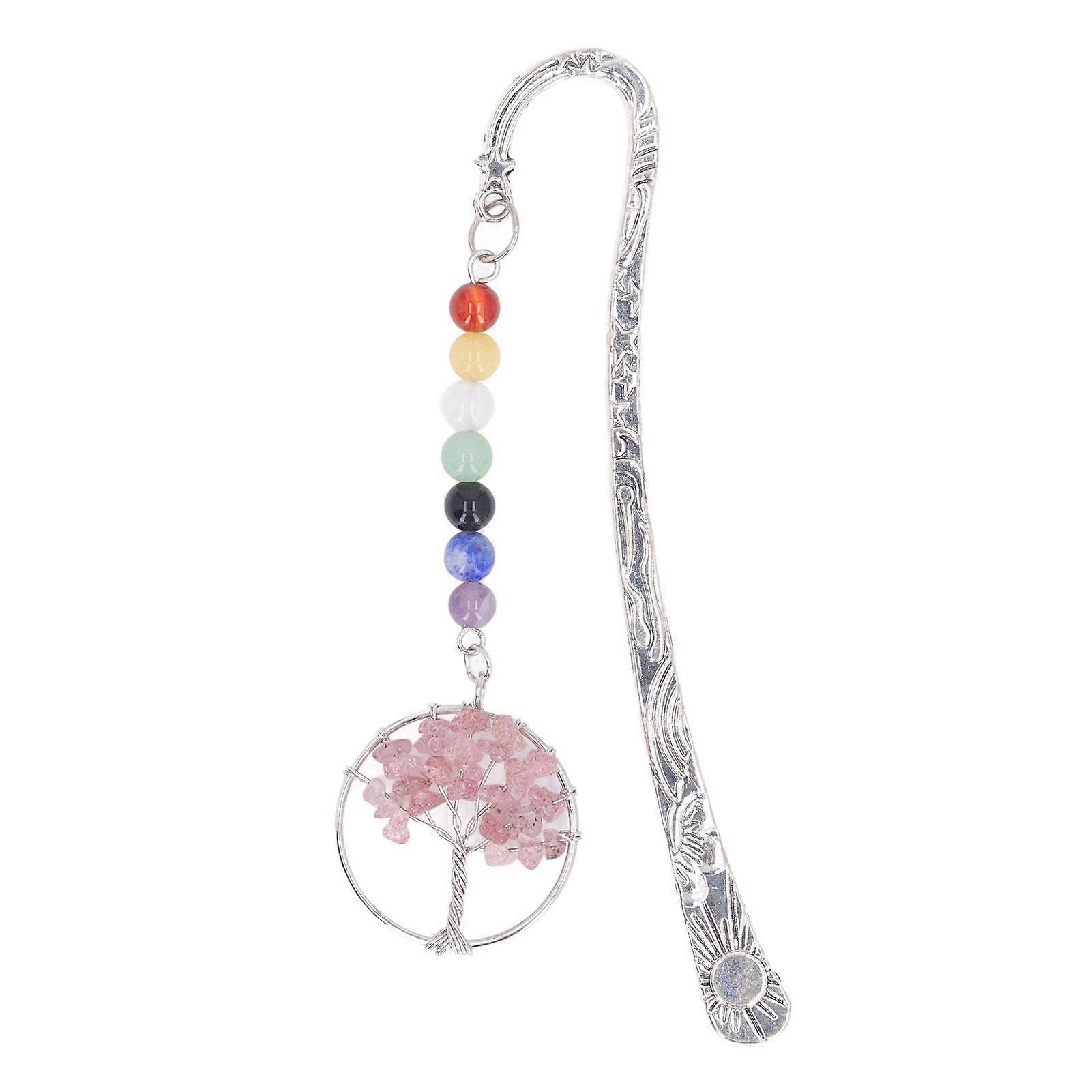 2025 Latest Model  Stone Tree Bookmark Decorative Exquisite Healing 7 Chakra
