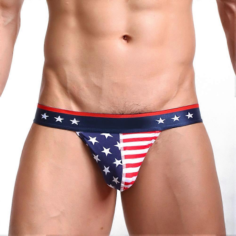 Mens American Flag Briefs Curve Daily Wear 1Set