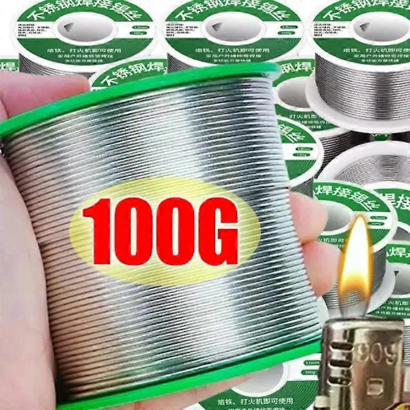 Stand 100/20g No Need Solder Powder Soldering Rods Low Temperature Easy Melt Solder Wire Silver Universal Welding Rod Cored Weld Wire