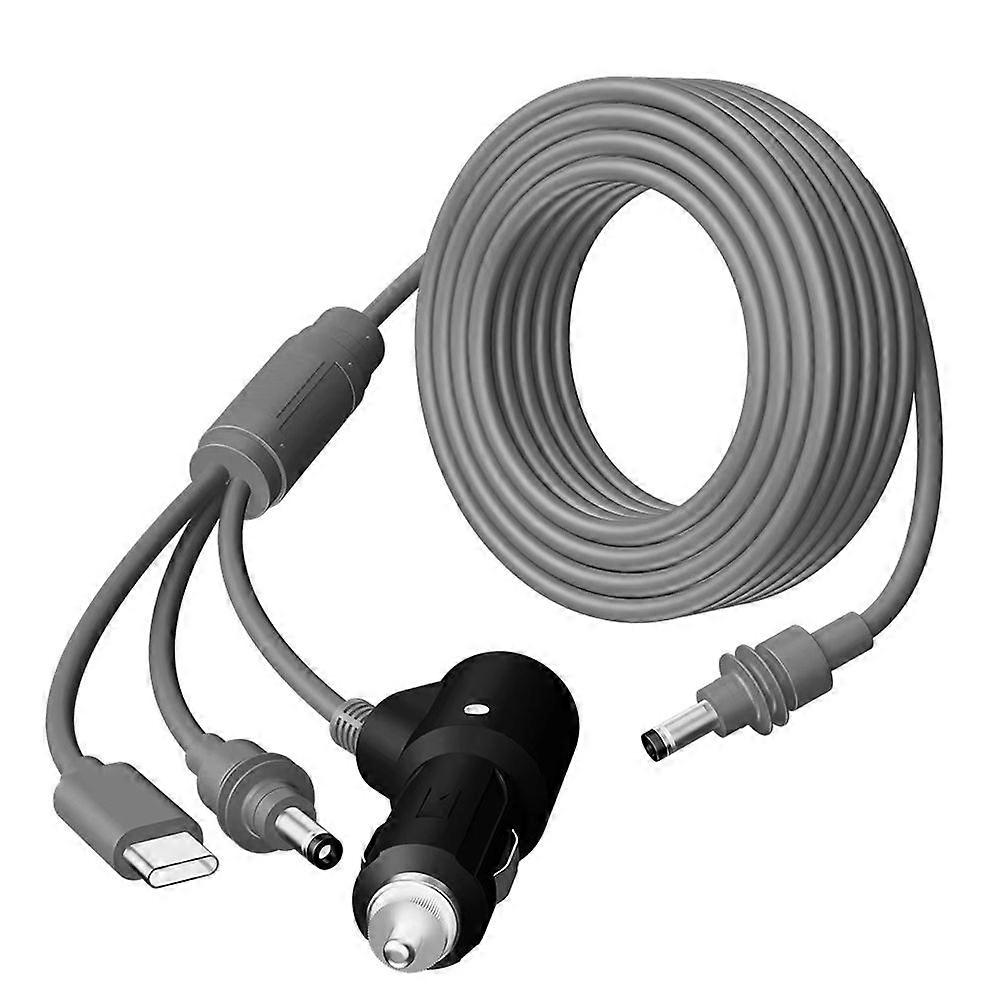 For Mini DC Power Cable Cord Waterproof Extension USB C 12-20V Lighter Plug and DC Male 5m