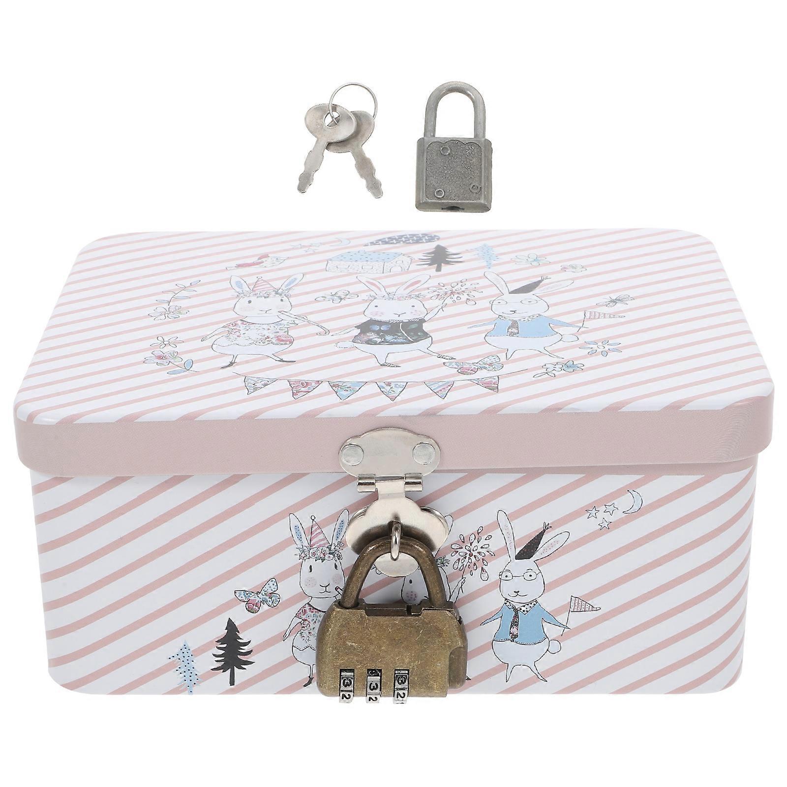 Holiday Cookie Tins Pink Tinplate Biscuit Case Egg-Shaped Easter Accessory 1 Pair