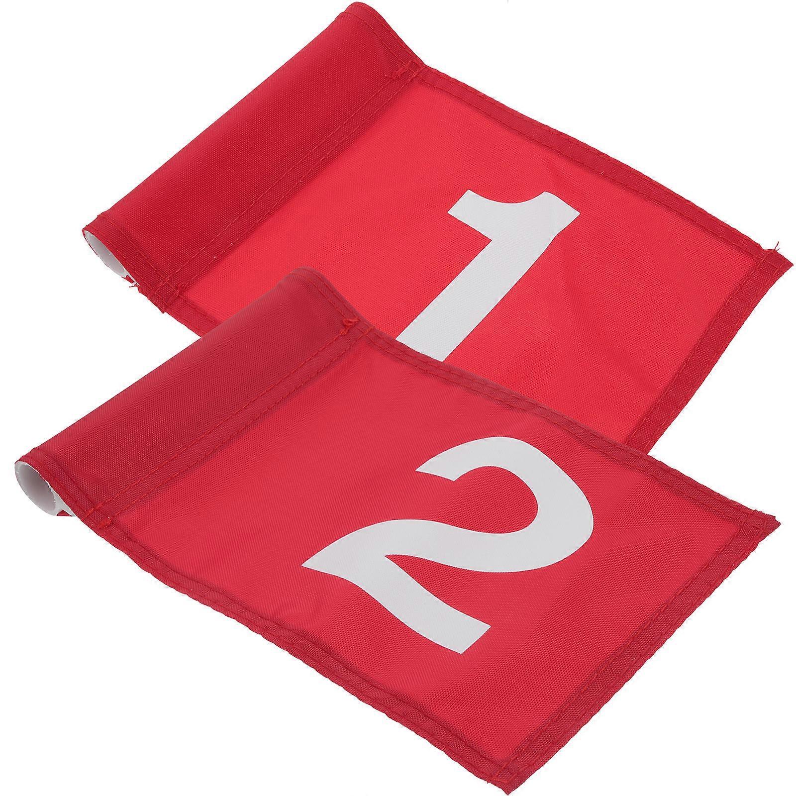 Portable Golf Practice Flags 2pcs Outdoor Training Flags for Improved Accuracy and Goal Tolerance, Easy to Install for Golf Courses and Backyards