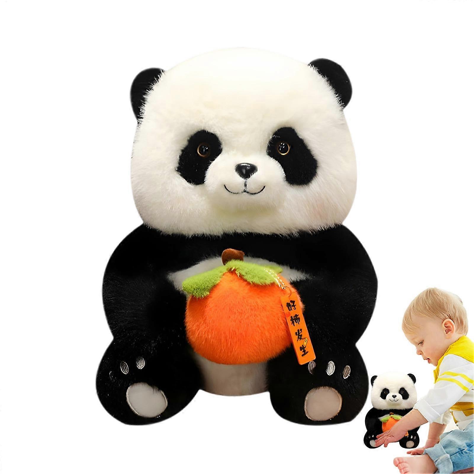 Panda Plush Toy Panda – Zoo Nursery Plush Toy – Cuddly Plush Stuffed Animal, Adorable Plush Pillow, Animal, Holding a Khaki, for Adults and Girls