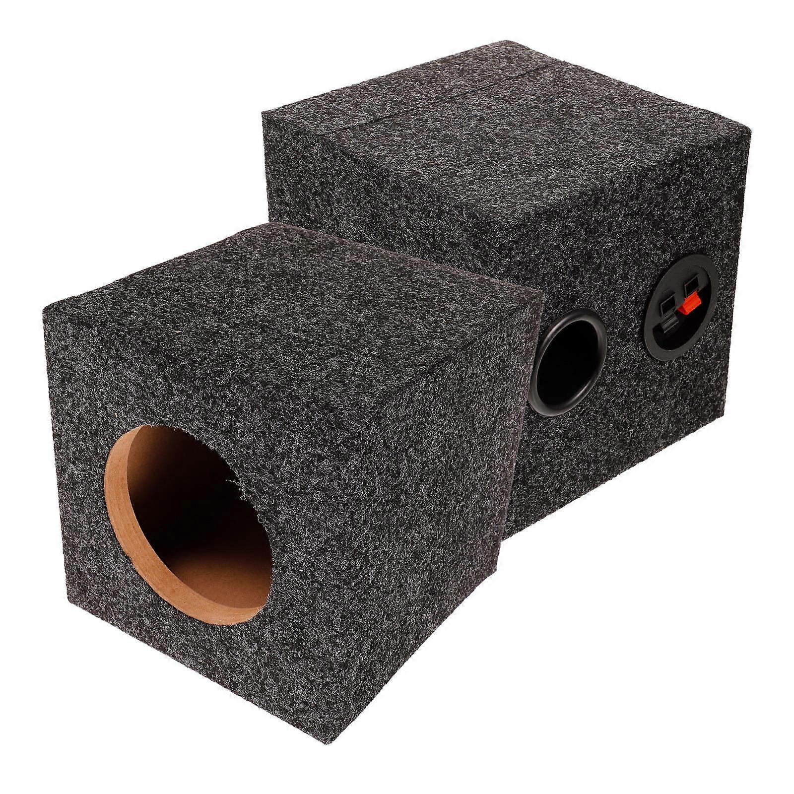 Car Speaker Accessory Subwoofer Box Refitting Supply Square Shape Black Color 17.50X17.00X17.00CM Diy Enthusiasts 1 Pair